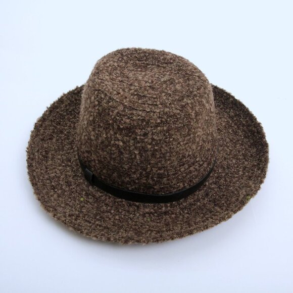 Women's Wool Blend Bowler Hat with Faux Leather Band - Picture 5 of 10